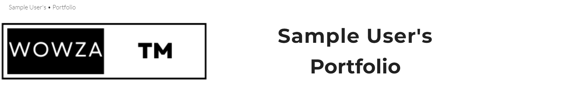 Sample User's Portfolio